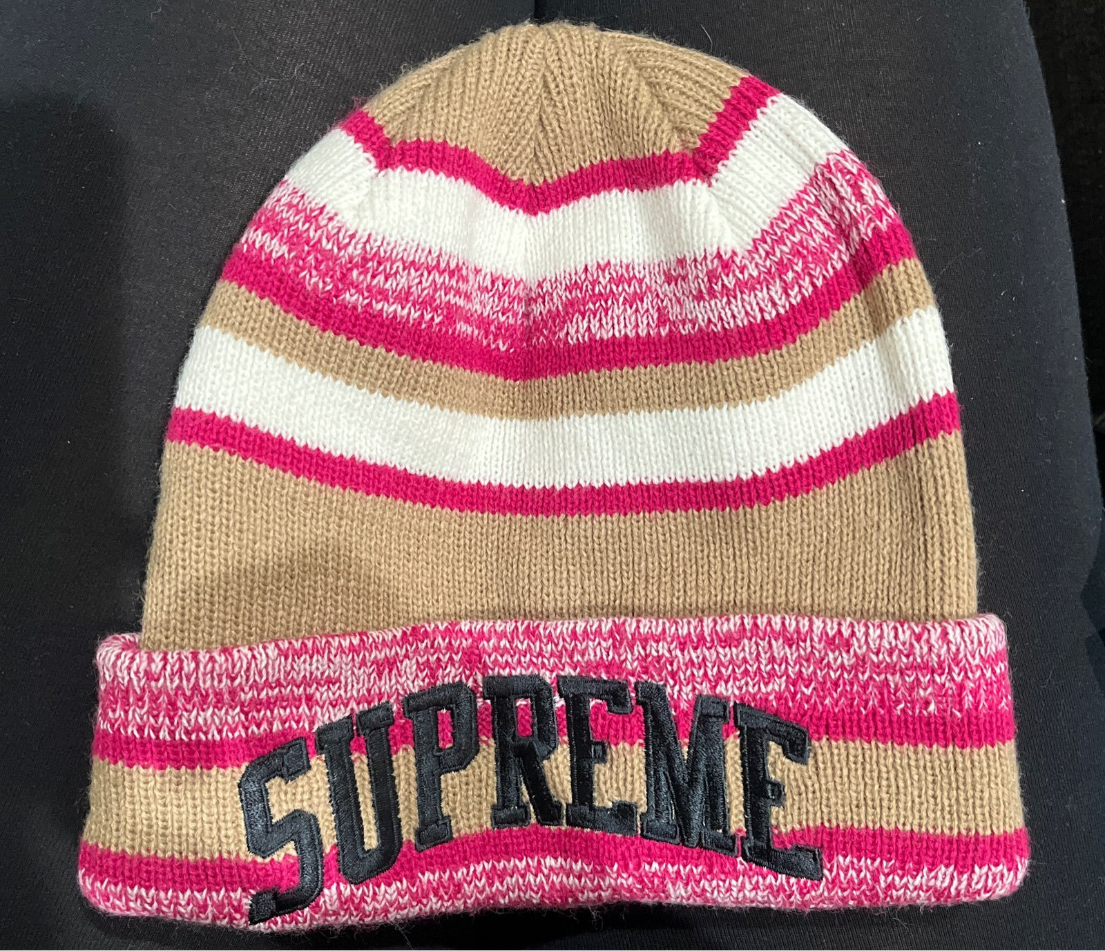 SUPREME Zig Zag Stripe Beanie Black Blue Red box logo camp cap tnf F/W 17 SUPREME Zig Zag Stripe Beanie Black Blue Red box logo camp cap tnf F/W 17