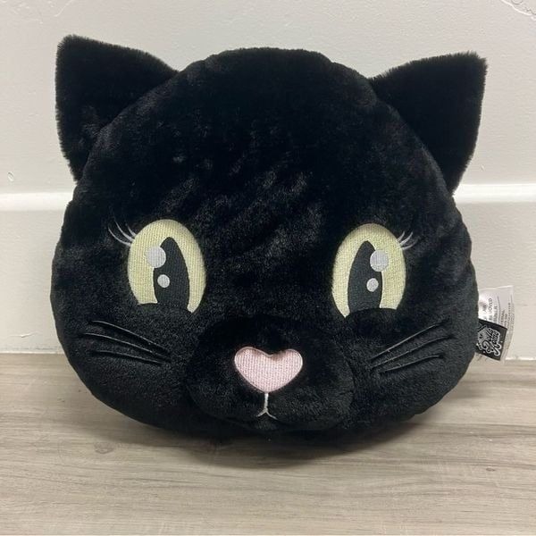 NWOT dolls kill home black cat plush pillow rare