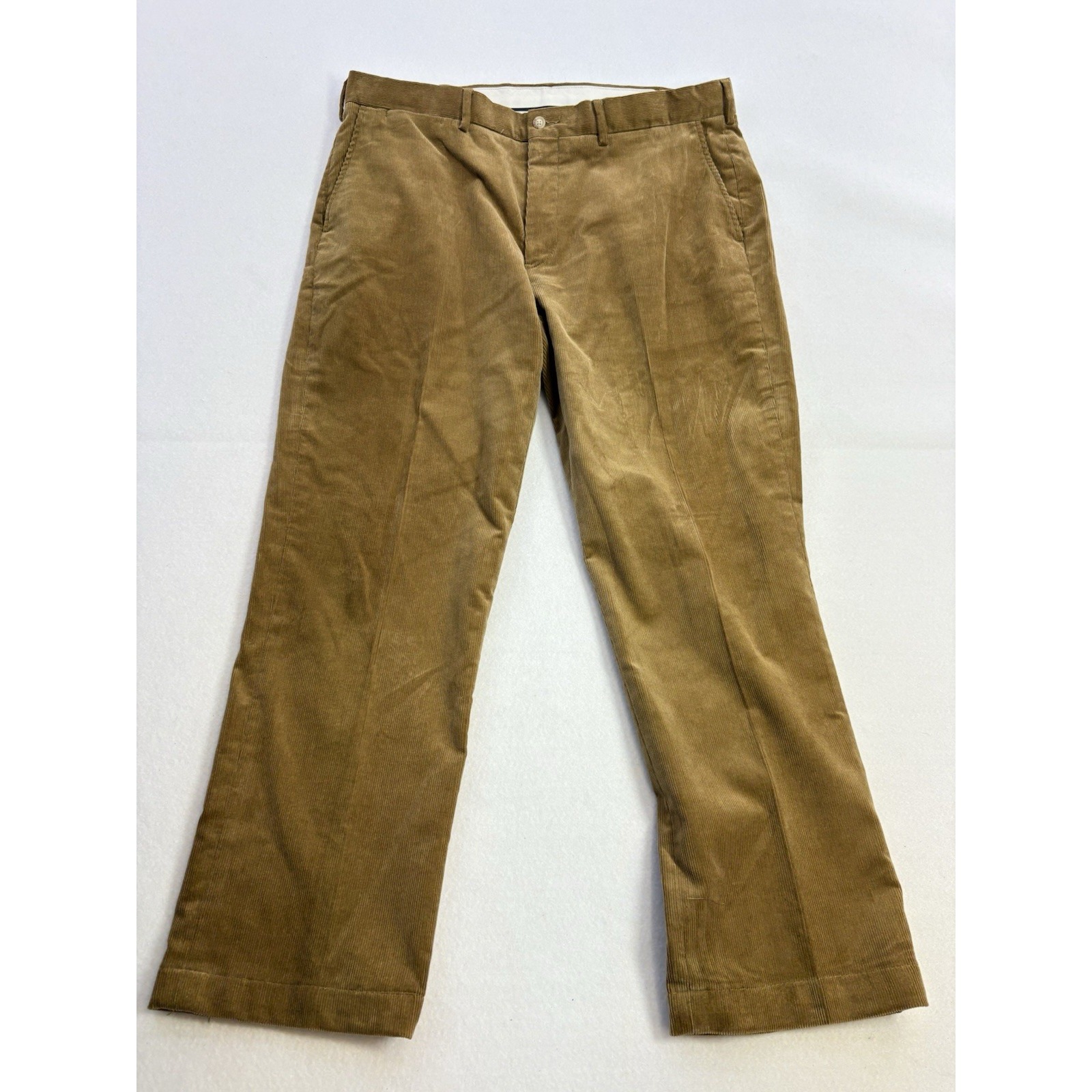 Polo Ralph Lauren Corduroy Pants Men 37x29 Brown Gold Stretch Classic Fit Casual