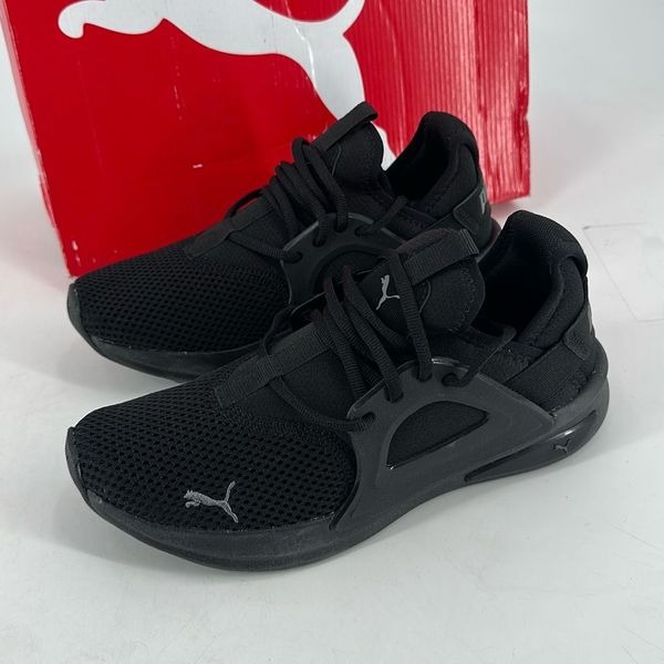 NIB Puma Softride Enzo Evo Youth Boys Lace Up Casual Sneakers Black Size 7