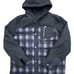 Pendleton Mens 650 Fill Down Black Ombre Plaid Hooded Jacket Parka Coat xl