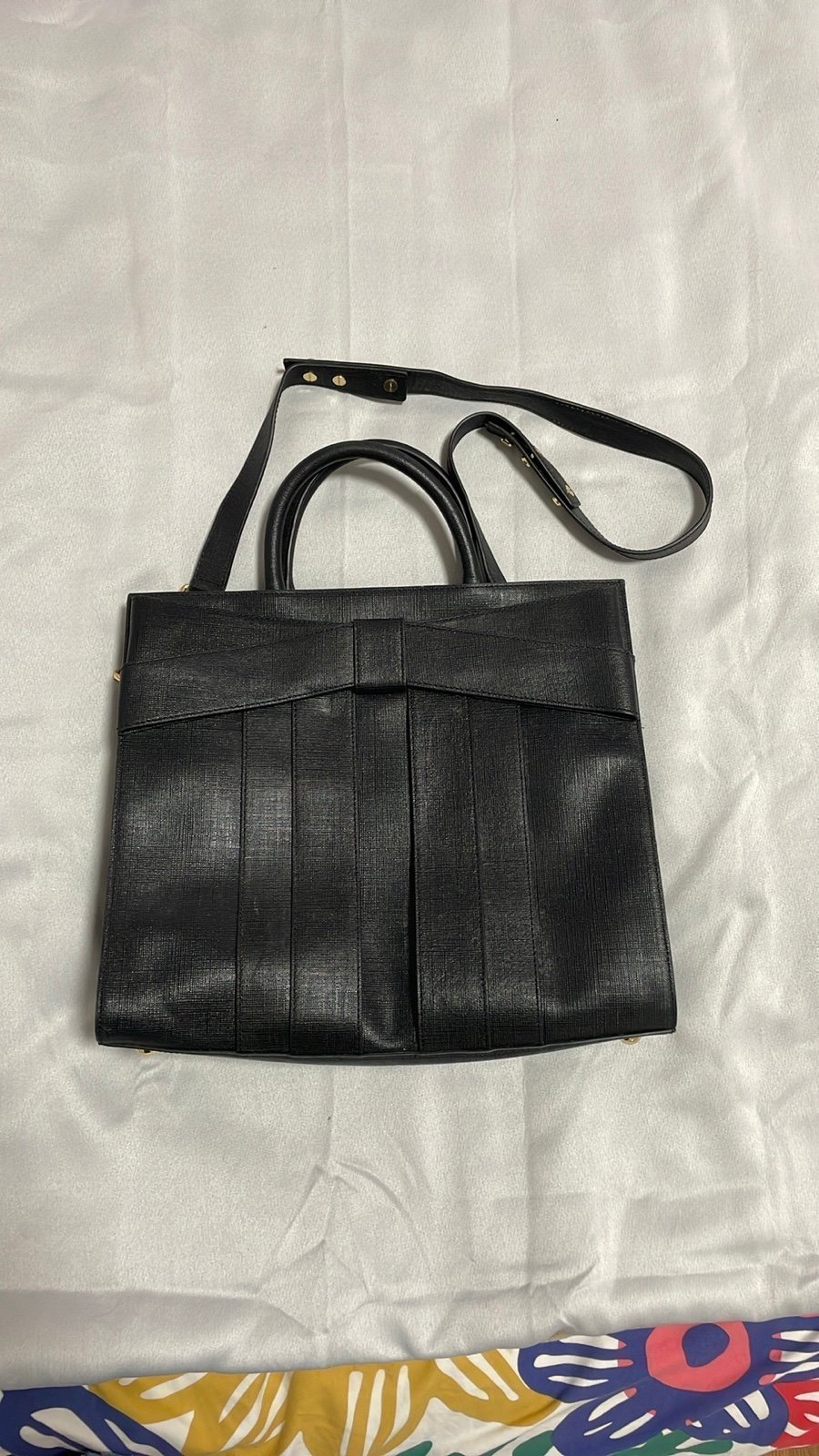 Zac Posen Leather Shirley Satchel Black