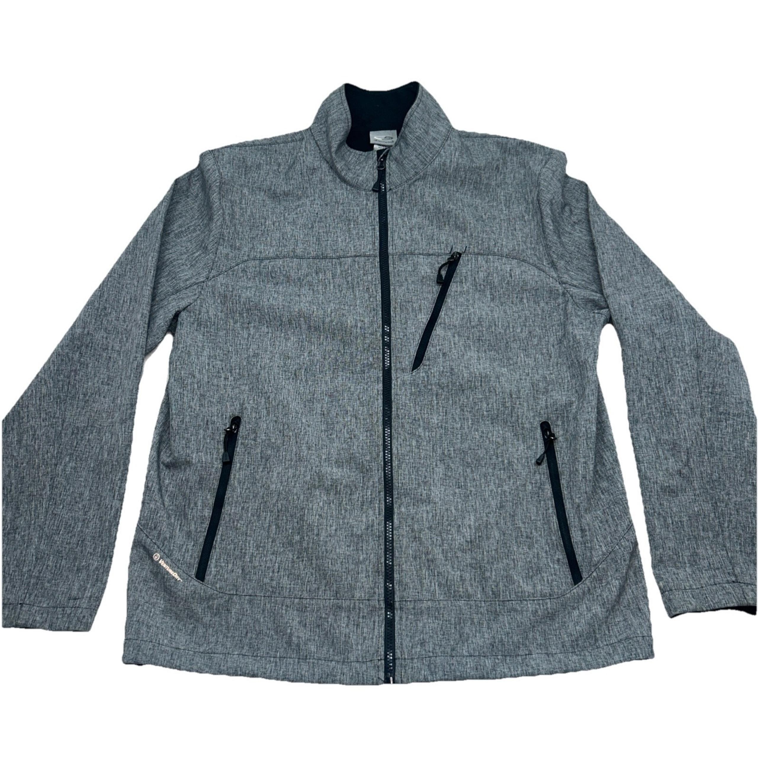 C9 By Champion Mens Waterproof Jacket Venture Dry Size L Fleece Grey Heathered
