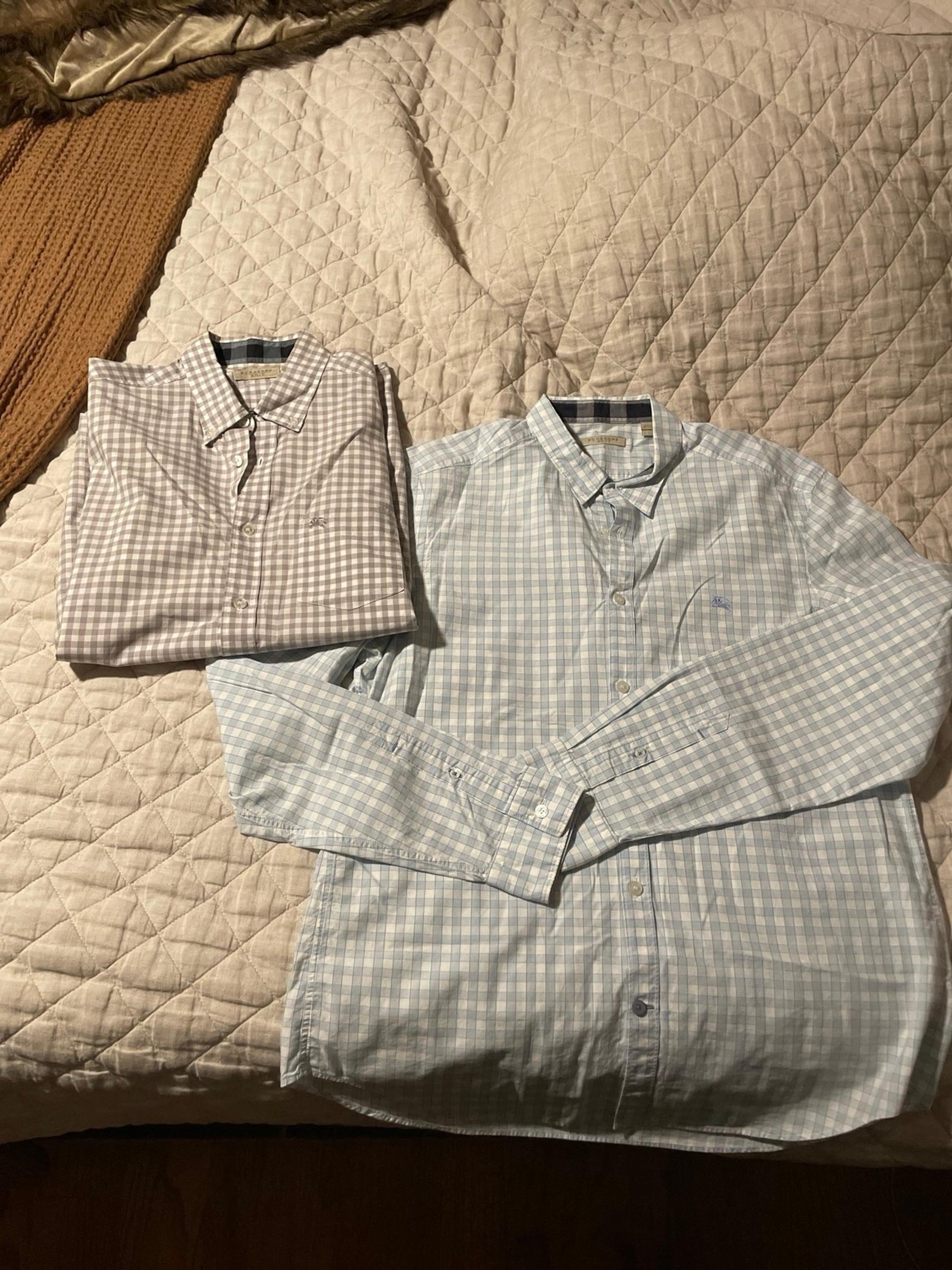Burberry Brit Men’s button up plaid shirt. Size Large