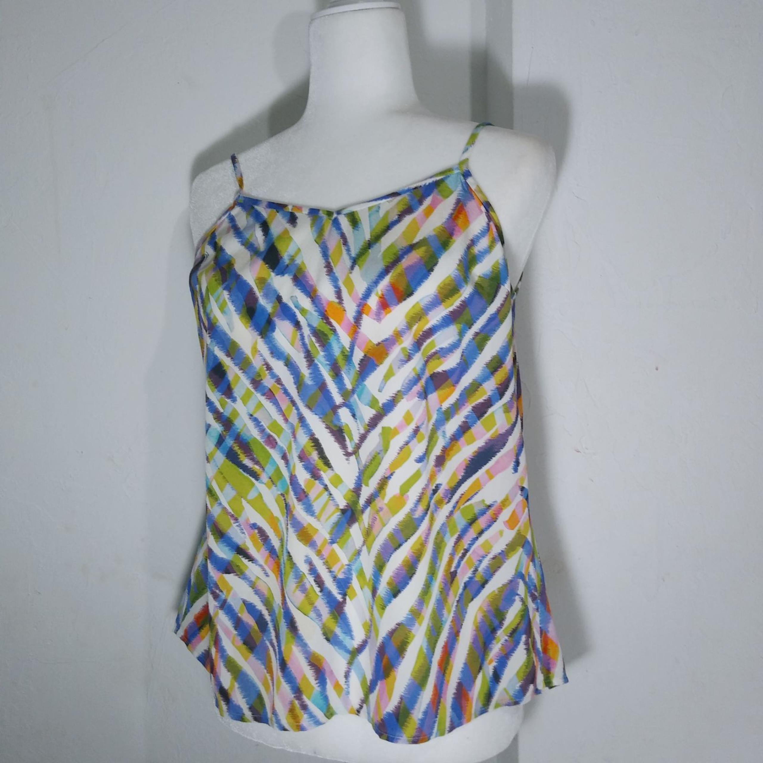 Trina Turk silk watercolor tank tops siz