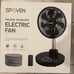 Oscillating Standing Fan, 12 Foldable Portable Fan with 12000mAh Rechargeable B