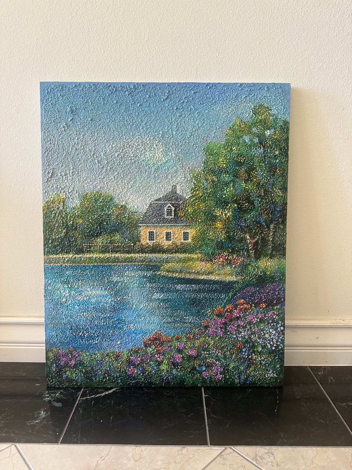 “after rain” oil painting on canvas
