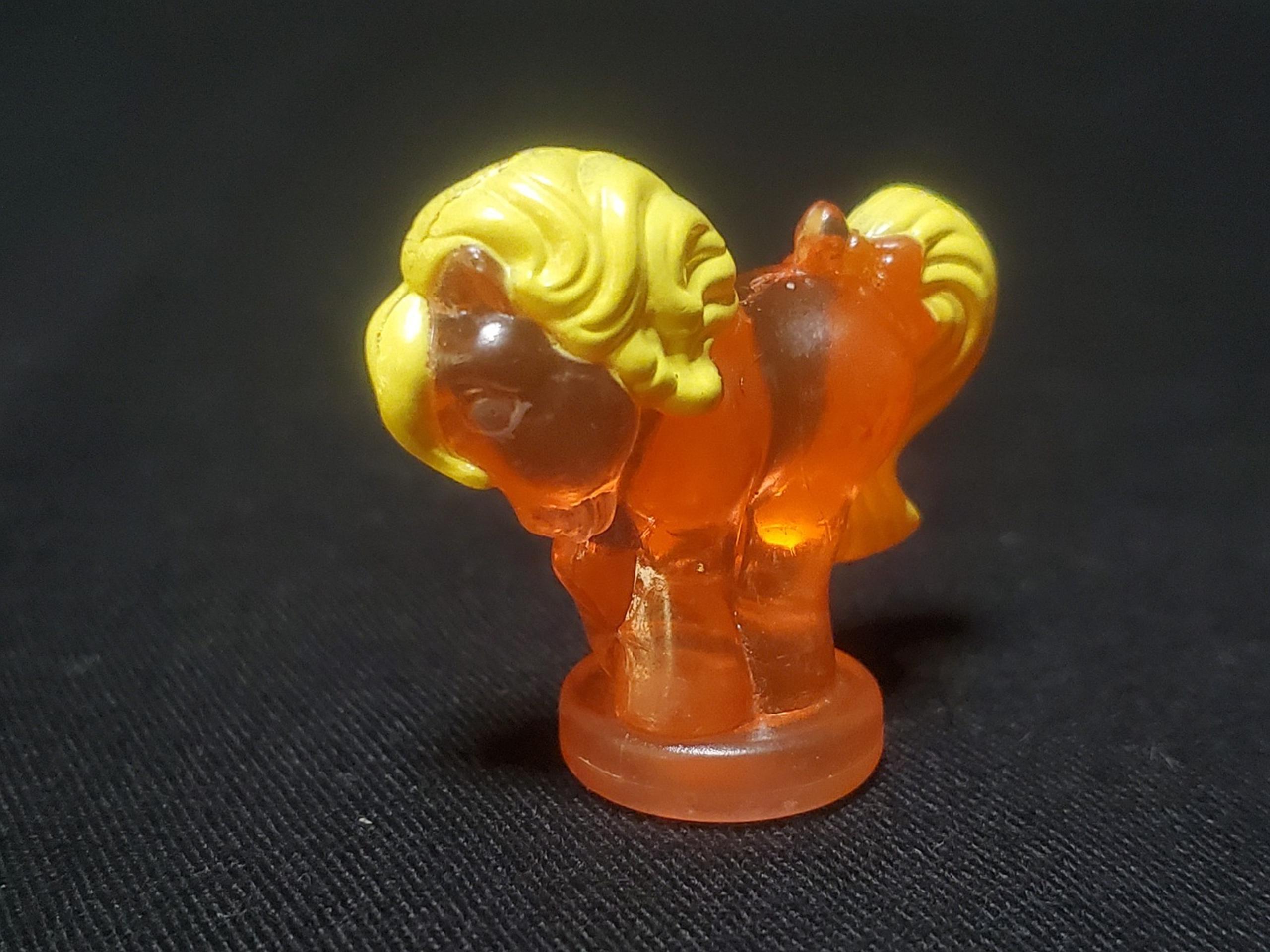 Vintage 1989 Hasbro My Little Pony Petite Ponies Sunsparkle Orange Pony 1.5" Toy