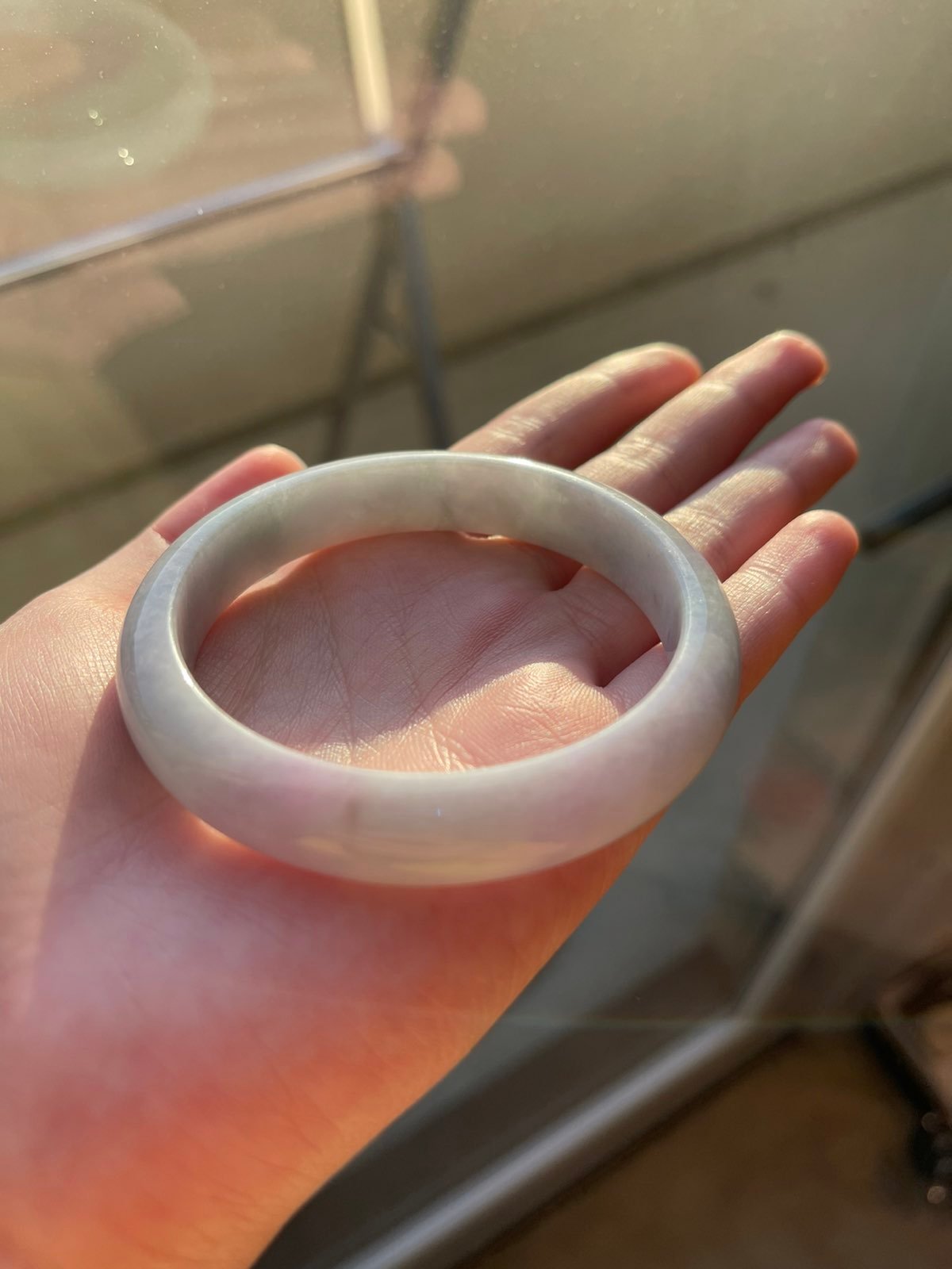 Natural Grade A Jade Bangle 58mm