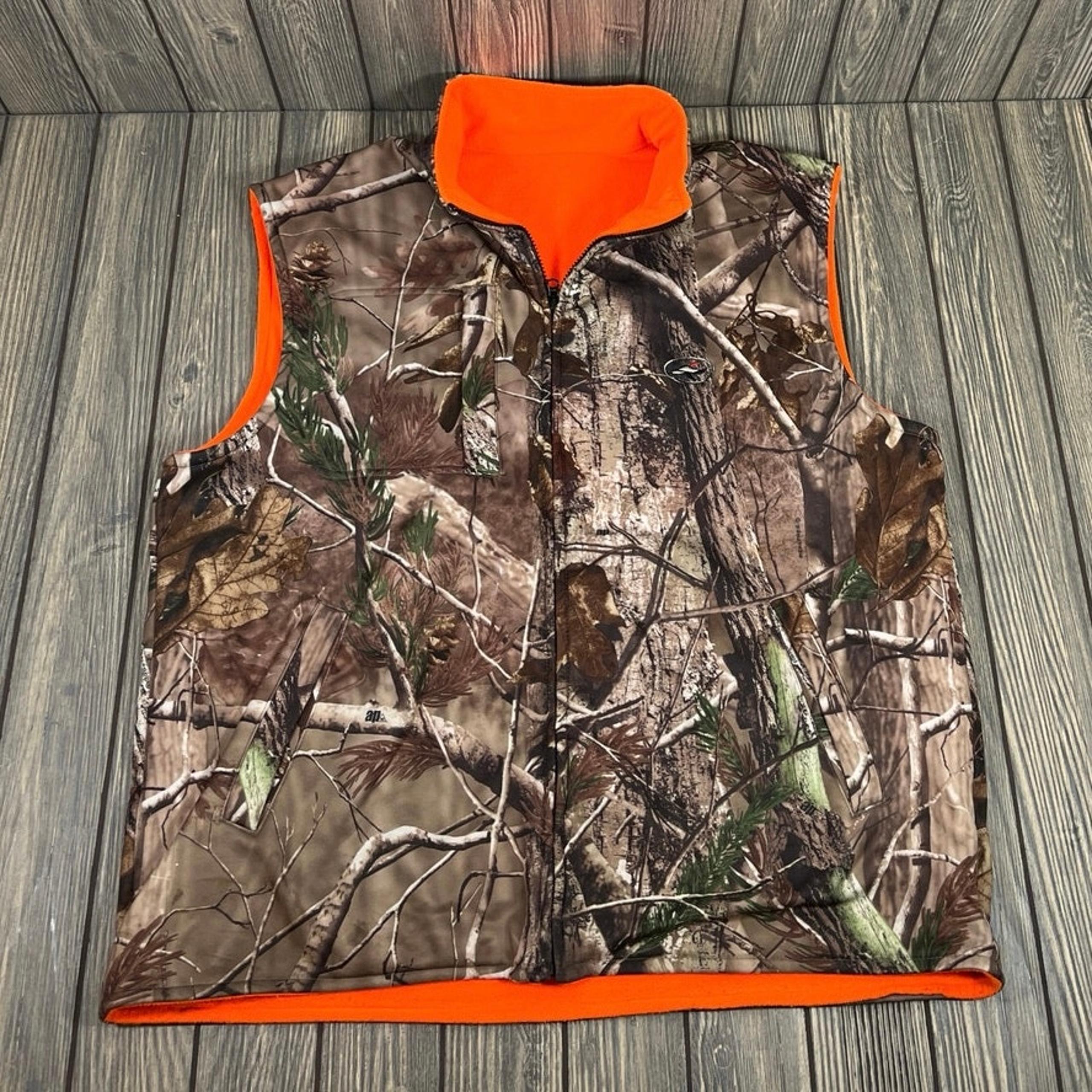 Redhead Realtree Advantage Reversible Hunting Vest Camo Orange Men XL Safety