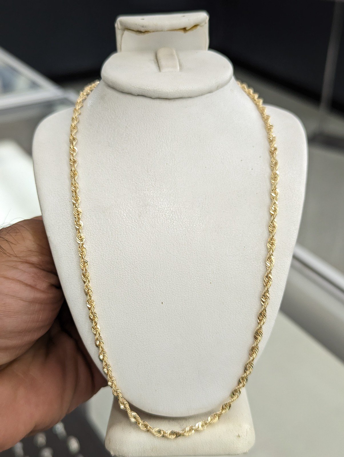 10kt Real Gold Rope Chain 3mm 16 inches