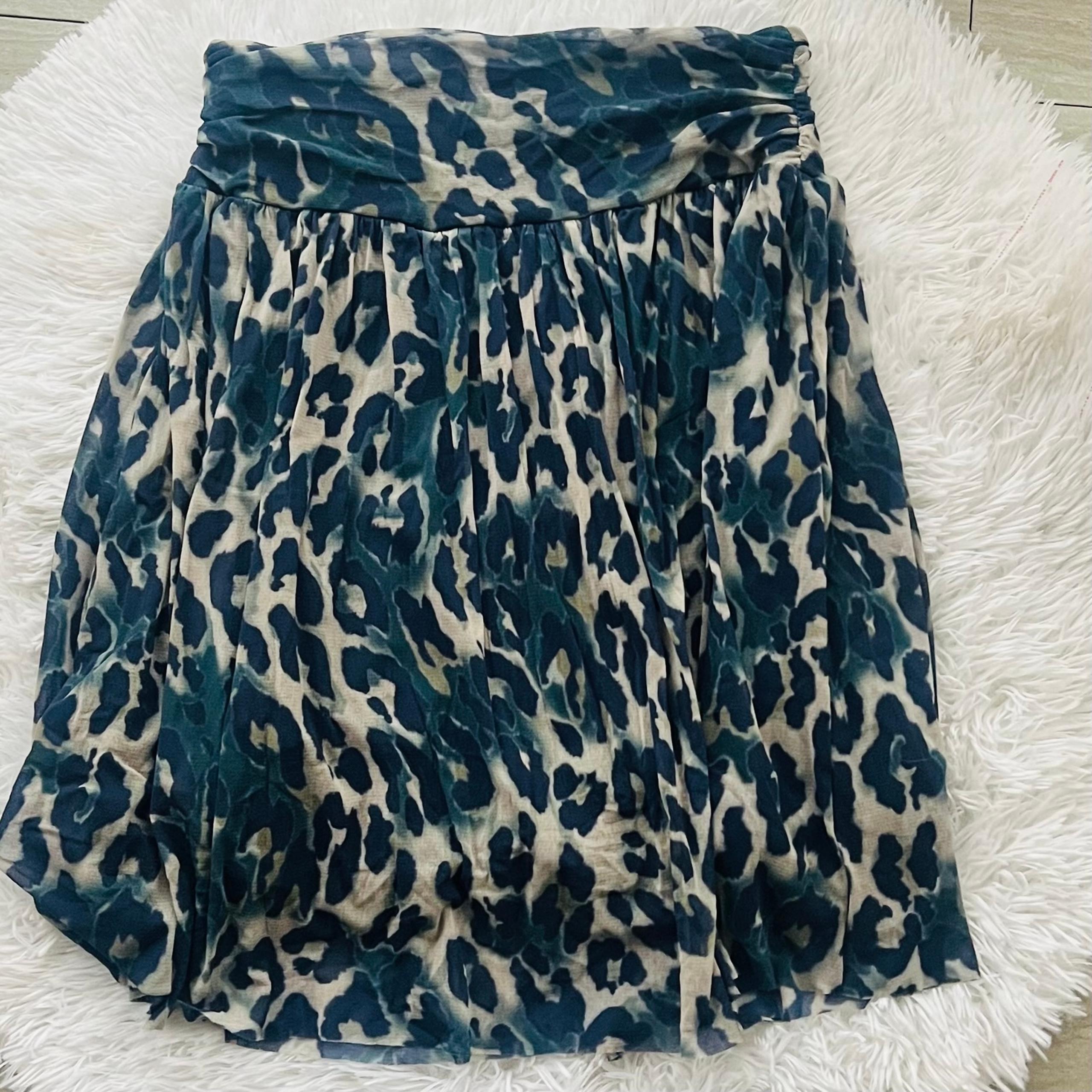 Skirt leopard green
