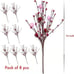 NEW 8Pcs Valentines Day Decorations Artificial Red Berry Stems - 16 Inch
