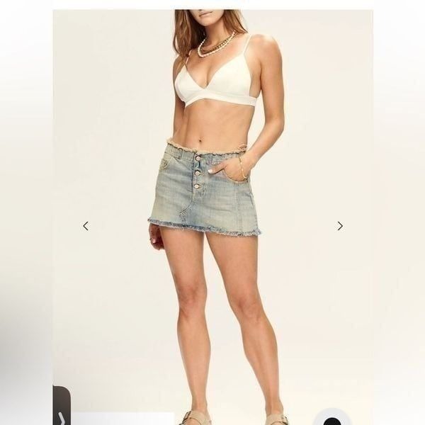 SER.O.YA Keenan denim mini skirt NWT size 26