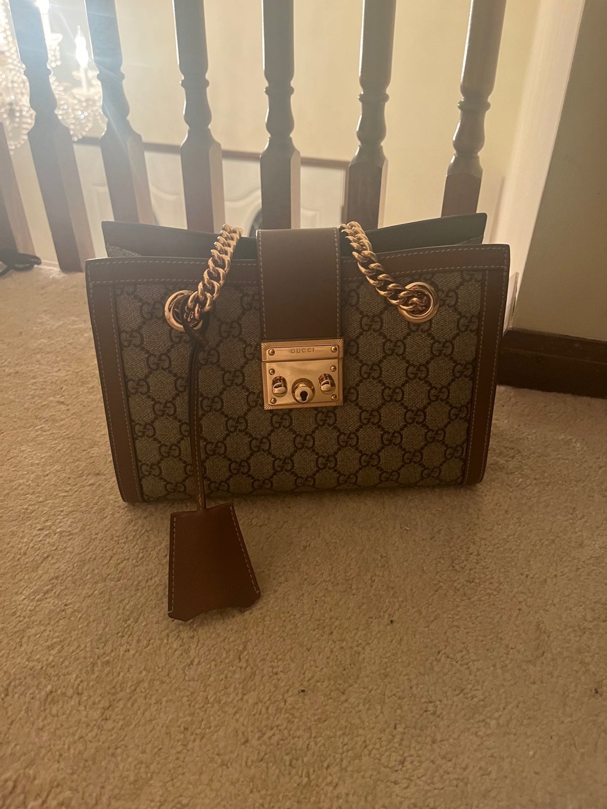 Gucci Brown Canvas Tote Bag