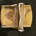 Mexican bronze coin & silverplate belt buckle
