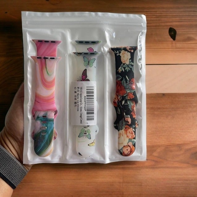 Only Band - 3 Pieces Fashion Silicone Strap for Apple Watch Band 38mm 40mm 41mm