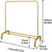 Metal 43.3 Inches Garment Rack with Bottom Shelf Clothing Rack