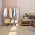 Metal 43.3 Inches Garment Rack with Bottom Shelf Clothing Rack