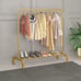 Metal 43.3 Inches Garment Rack with Bottom Shelf Clothing Rack