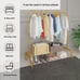 Metal 43.3 Inches Garment Rack with Bottom Shelf Clothing Rack