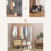 Metal 43.3 Inches Garment Rack with Bottom Shelf Clothing Rack