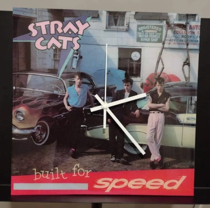 Vinyl Record Album Cover Clock-Stray Cats