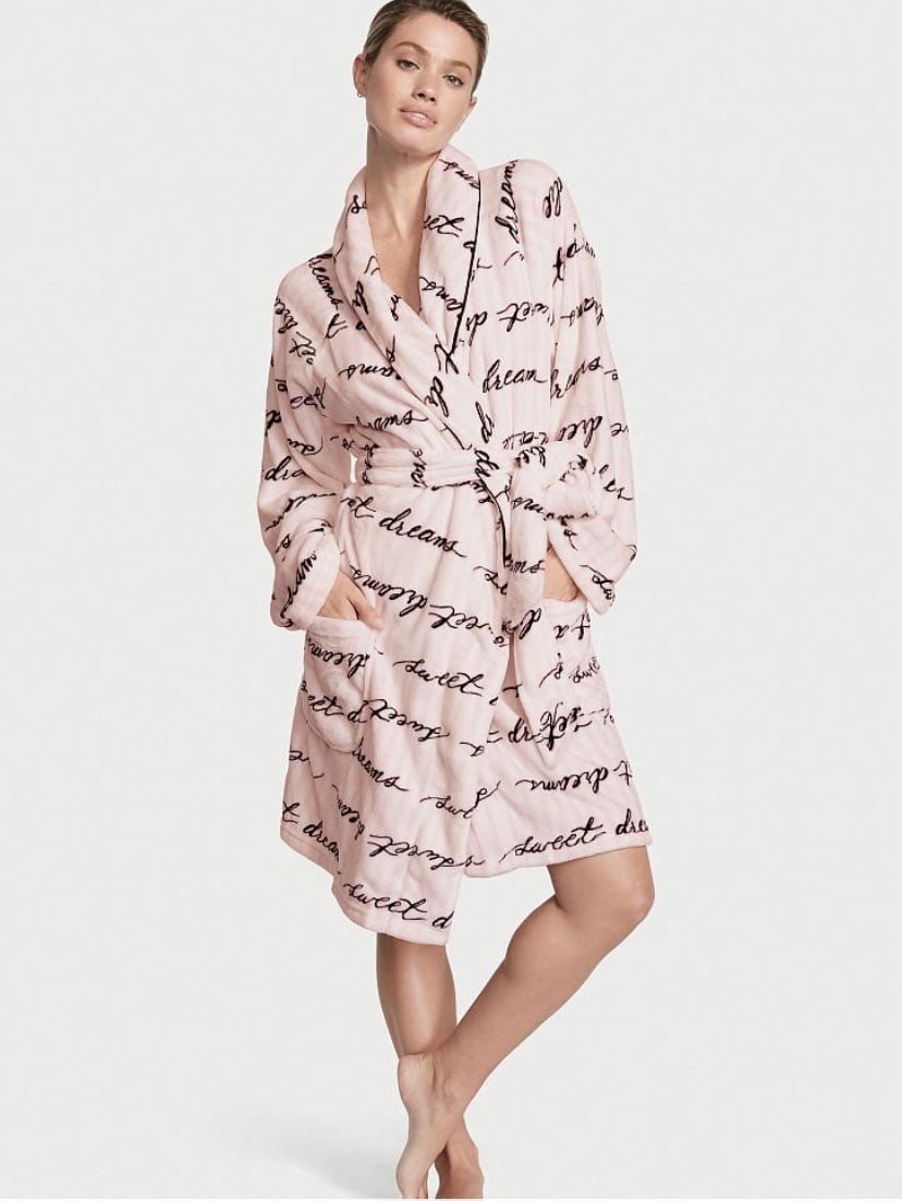 NEW Victorias Secret Short Cozy Robe Sweet Dreams M/L