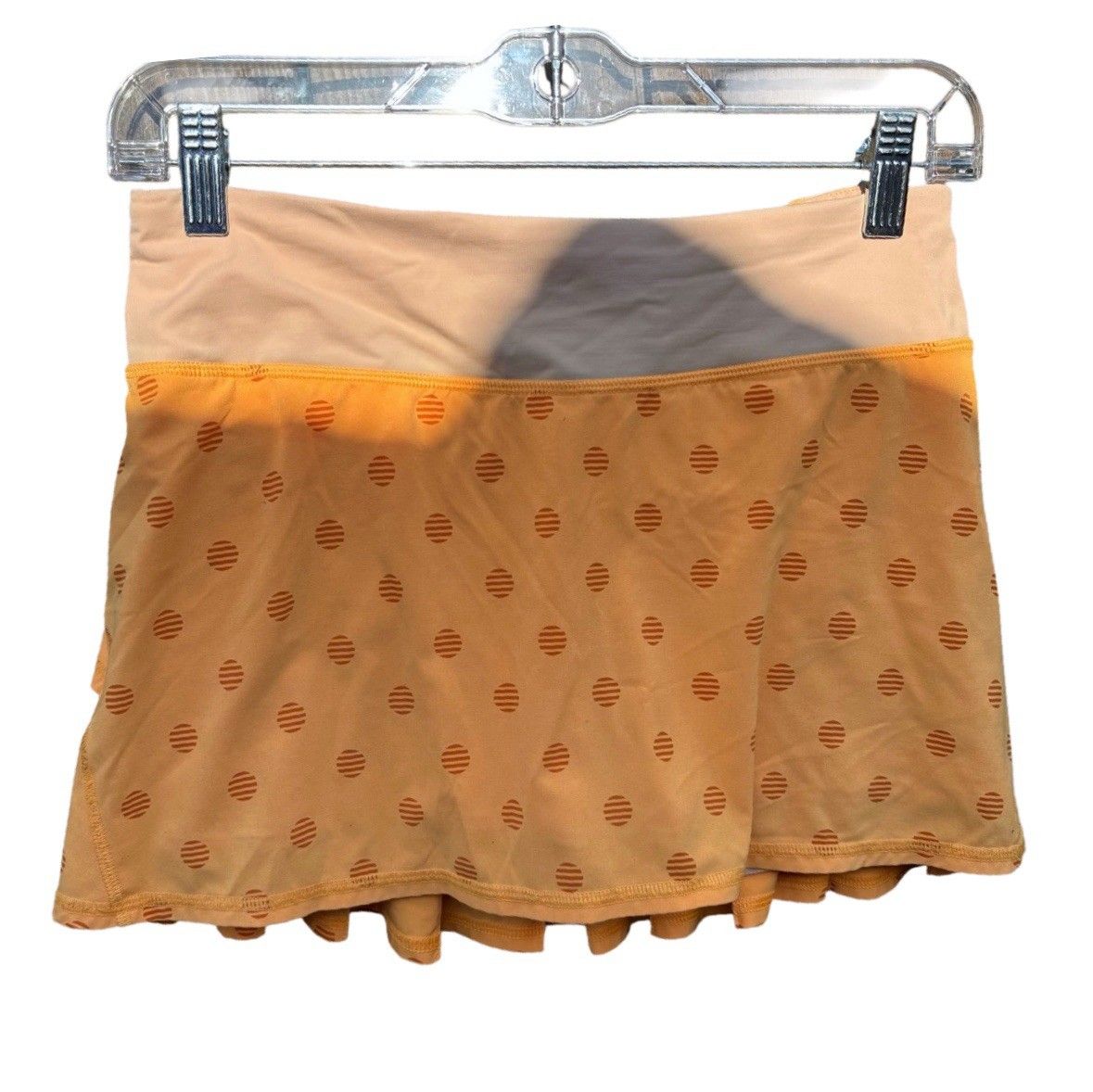 Lululemon Run Pace Setter Skort Sz 4 Creamsicle Orange Dot Pickleball Preppy