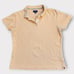 Burberry Golf Womens Polo Shirt Size L Orange Nova Check Trim Logo