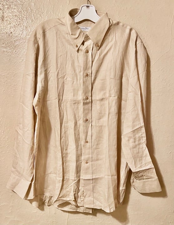 Christian Dior Men’s Dress Shirt Beige