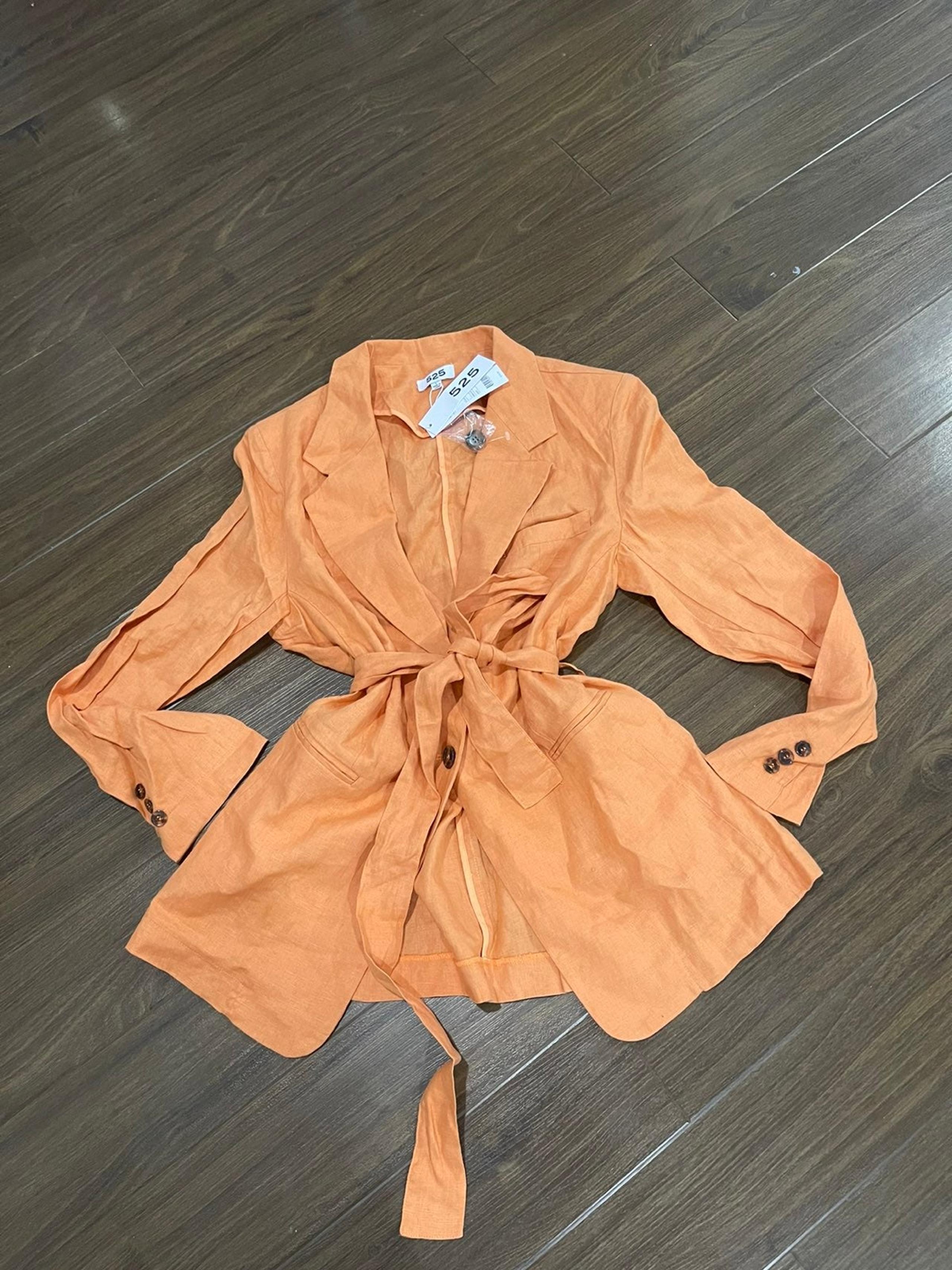 525 America orange zest linen blazer