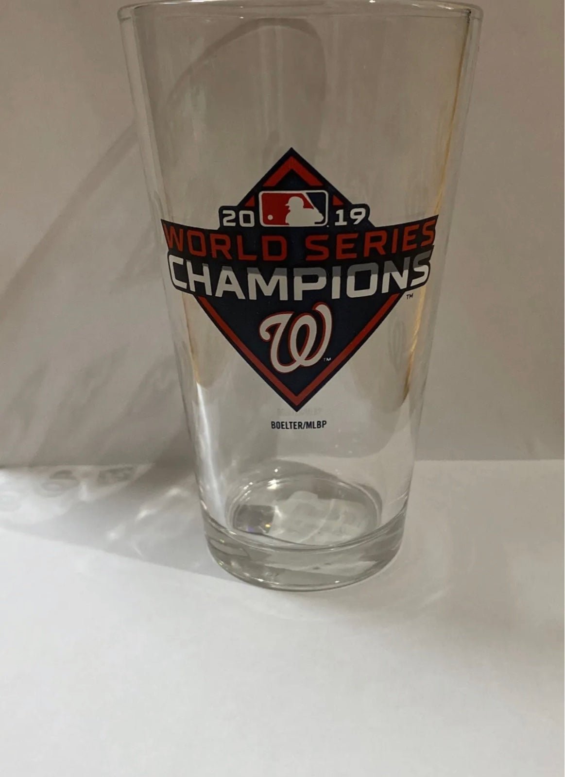Washington Nationals 2019 World Series CHAMPS Champions Satin Etch Pint Glass
