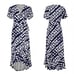CAbi Perfect Wrap Dress Blue/White S #5955 EUC