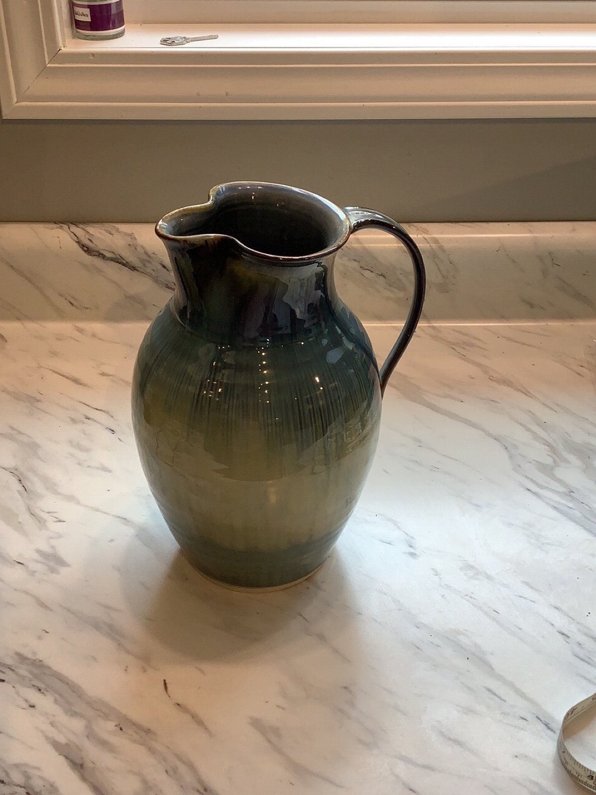 Bill Campbell art studio signed pitcher