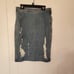 Frame Le High Carlyele Pencil Denim Distressed Skirt Size 27