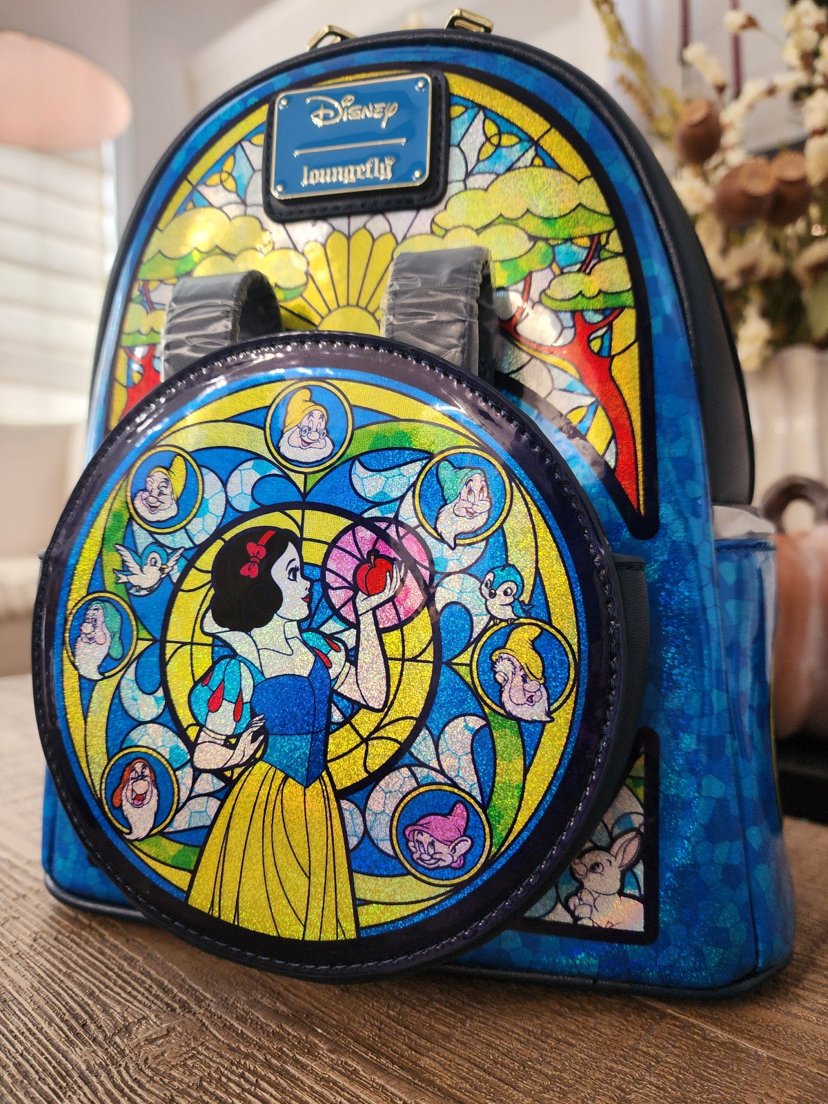 NWT Disney Princess Snow White Stained Glass Mini Backpack