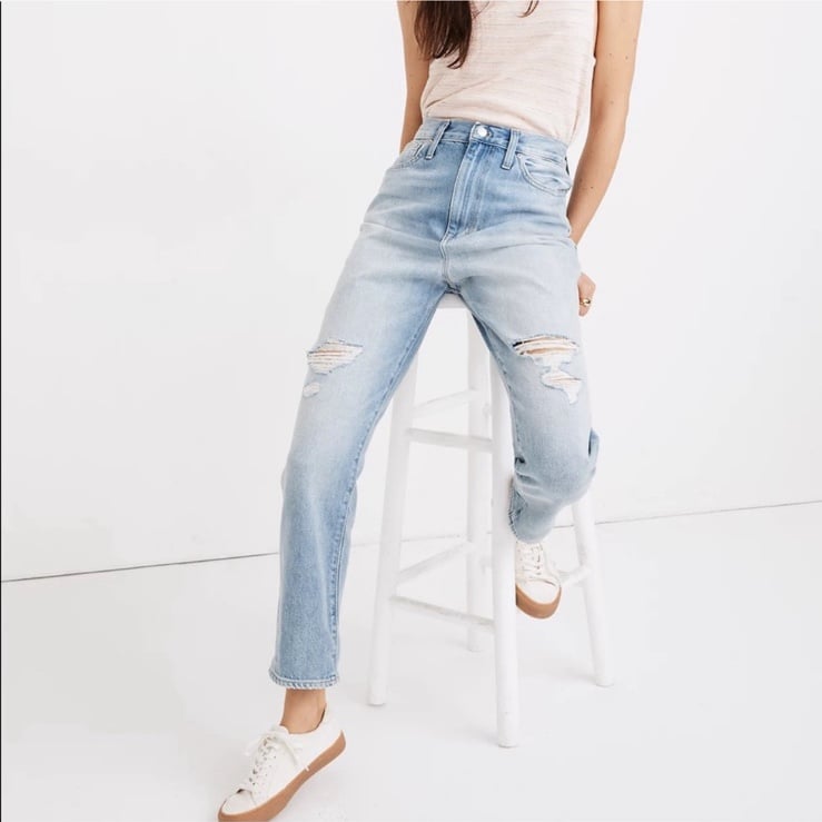 Madewell The Momjean in Gilford Wash: Ripped Edition Size 25