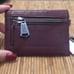 Aimee Kestenberg Ashley Leather Pouch Front Flap Snap Button Accent Chain Clip