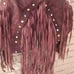JJ Winters Jessica Tote Purple Suede Fringe Bohemian Hippie Festival Grunge Bag