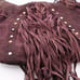 JJ Winters Jessica Tote Purple Suede Fringe Bohemian Hippie Festival Grunge Bag