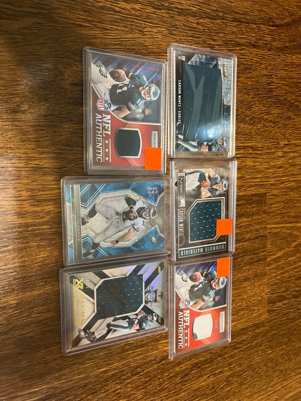 Huge Eagles QB SB Champ Lot - Hurts Rookies/Wentz Numbered/Jerseys