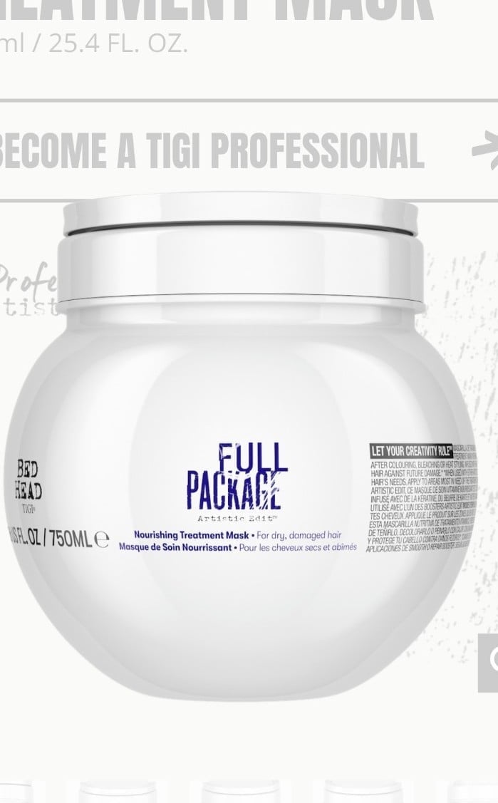 (2) BED HEAD TIGI Full Package Artistic Edit Nourishing Treatment Masks, 750 ML