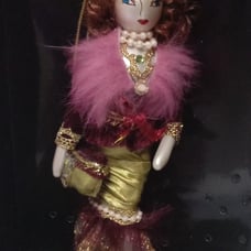 Ladies With Elegance Handblown Fancy Dress Lady Glass Christmas Tree Ornament
