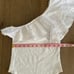 Zara One Shoulder Ruffle Bodysuit Stretch One Piece Top White (Size S)