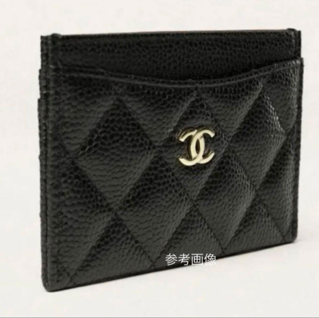 Near Mint✨ Chanel Classic Card Case Caviar Skin Black