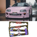 Brand New Universal 2PCS Anime Yu-Gi-Oh ABS Plastic Black License Plate Frame