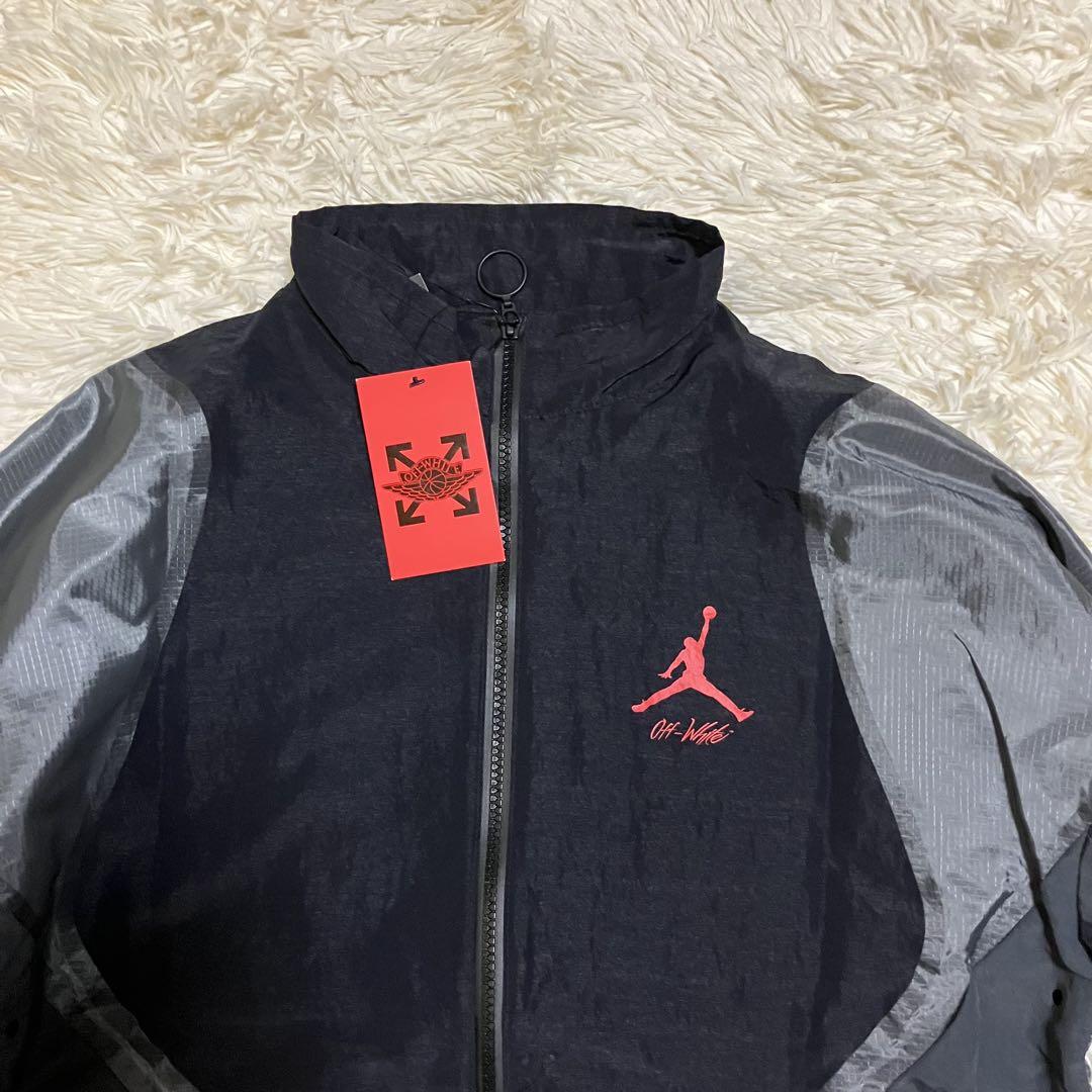 OFF-WHITE Jordan ロゴ ナイロンジャケット NIKE - NIKE ナイキ ×OFF-WHITE Jordan Woven Jacket ×オフ