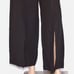 New OZAI N KU Black Front Slit High Waist Elastic Waist Wide Leg Pants Size XS