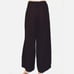 New OZAI N KU Black Front Slit High Waist Elastic Waist Wide Leg Pants Size XS